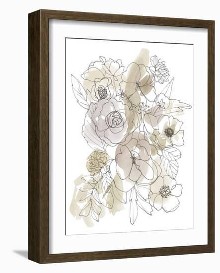 Bouquet Burst II - Neutral-Katrien Soeffers-Framed Giclee Print