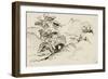 Bouquet d'arbres à flanc de montagne-Eugene Delacroix-Framed Giclee Print