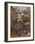 Bouquet dancer. Around 1895-1900. Oil on canvas.-Edgar Degas-Framed Giclee Print