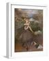 Bouquet dancer. Around 1895-1900. Oil on canvas.-Edgar Degas-Framed Giclee Print