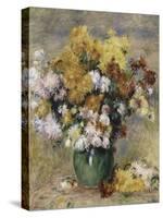 Bouquet de chrysanthèmes dans un vase-Pierre-Auguste Renoir-Stretched Canvas