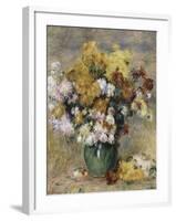 Bouquet de chrysanthèmes dans un vase-Pierre-Auguste Renoir-Framed Giclee Print