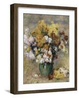 Bouquet de chrysanthèmes dans un vase-Pierre-Auguste Renoir-Framed Giclee Print