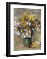 Bouquet de chrysanthèmes dans un vase-Pierre-Auguste Renoir-Framed Giclee Print