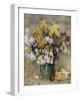 Bouquet de chrysanthèmes dans un vase-Pierre-Auguste Renoir-Framed Giclee Print