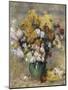 Bouquet de chrysanthèmes dans un vase-Pierre-Auguste Renoir-Mounted Giclee Print