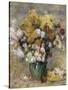 Bouquet de chrysanthèmes dans un vase-Pierre-Auguste Renoir-Stretched Canvas