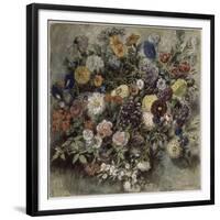 Bouquet de fleurs-Eugene Delacroix-Framed Giclee Print