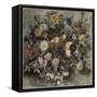 Bouquet de fleurs-Eugene Delacroix-Framed Stretched Canvas