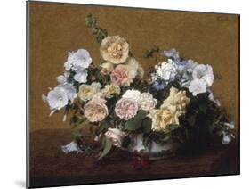 Bouquet de Roses et d'autres Fleurs, 1889-Henri Fantin-Latour-Mounted Giclee Print