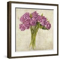 Bouquet de Roses, Violet-Leonardo Sanna-Framed Art Print