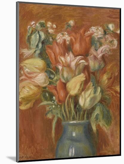 Bouquet de tulipes-Pierre-Auguste Renoir-Mounted Giclee Print