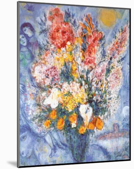 Bouquet des Fleurs-Marc Chagall-Mounted Art Print