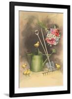 Bouquet Drying with Garden Implements-null-Framed Art Print