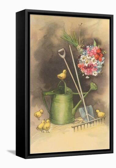 Bouquet Drying with Garden Implements-null-Framed Stretched Canvas