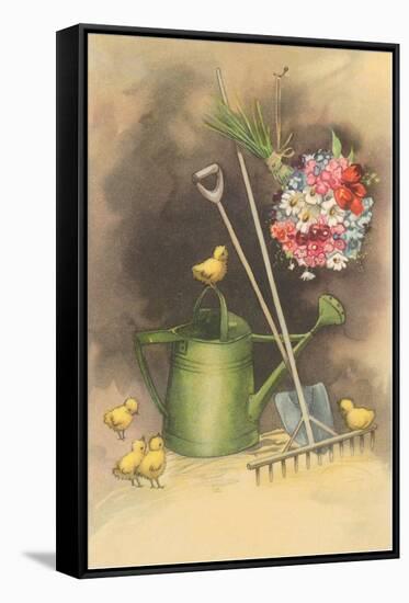 Bouquet Drying with Garden Implements-null-Framed Stretched Canvas