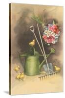 Bouquet Drying with Garden Implements-null-Stretched Canvas