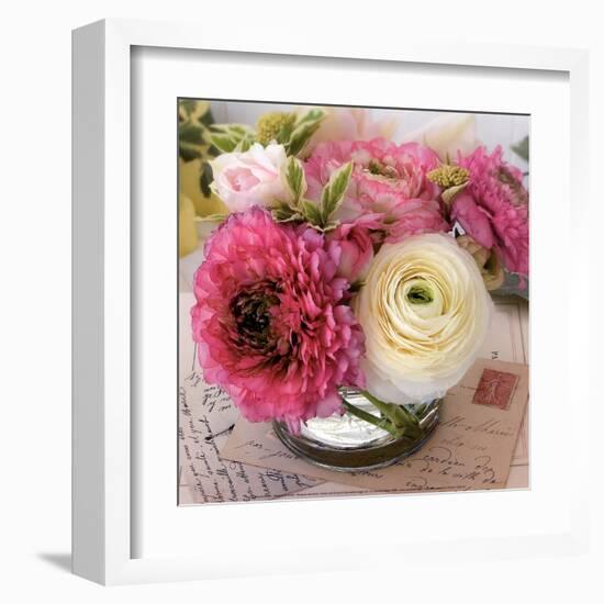 Bouquet et Cartes-Catherine Beyler-Framed Art Print