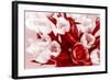 Bouquet from Several Tulips of Monochrome Red Color-malven-Framed Photographic Print