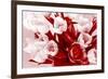 Bouquet from Several Tulips of Monochrome Red Color-malven-Framed Photographic Print