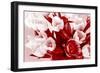 Bouquet from Several Tulips of Monochrome Red Color-malven-Framed Photographic Print