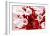 Bouquet from Several Tulips of Monochrome Red Color-malven-Framed Photographic Print