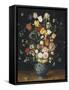 Bouquet in a Blue Vase-Jan Brueghel the Elder-Framed Stretched Canvas