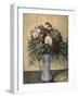 Bouquet in a Blue Vase-Paul Cézanne-Framed Giclee Print