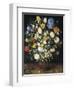 Bouquet in a Clay Vase-Jan Brueghel the Elder-Framed Art Print