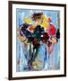 Bouquet in Blue-Hooshang Khorasani-Framed Art Print