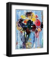 Bouquet in Blue-Hooshang Khorasani-Framed Art Print