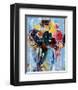 Bouquet in Blue-Hooshang Khorasani-Framed Art Print