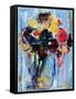 Bouquet in Blue-Hooshang Khorasani-Framed Stretched Canvas