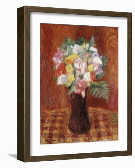 Bouquet in Purple Vase-William James Glackens-Framed Giclee Print