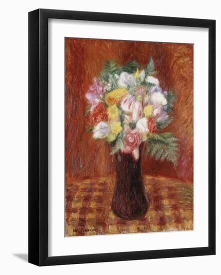 Bouquet in Purple Vase-William James Glackens-Framed Giclee Print