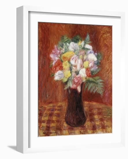 Bouquet in Purple Vase-William James Glackens-Framed Giclee Print