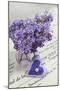 Bouquet, Lilac, Blossoms, Mauve, Violet, Vase, Spring, Heart-Andrea Haase-Mounted Photographic Print