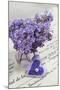 Bouquet, Lilac, Blossoms, Mauve, Violet, Vase, Spring, Heart-Andrea Haase-Mounted Photographic Print