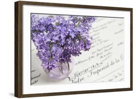 Bouquet, Lilac, Flowers, Purple, Violet, Vase, Spring-Andrea Haase-Framed Photographic Print