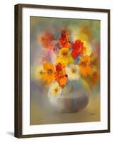 Bouquet Nasturtiums-Skarlett-Framed Giclee Print