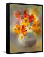Bouquet Nasturtiums-Skarlett-Framed Stretched Canvas