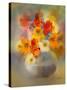 Bouquet Nasturtiums-Skarlett-Stretched Canvas