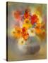 Bouquet Nasturtiums-Skarlett-Stretched Canvas