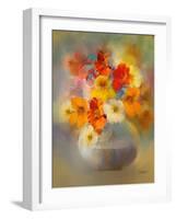 Bouquet Nasturtiums-Skarlett-Framed Giclee Print