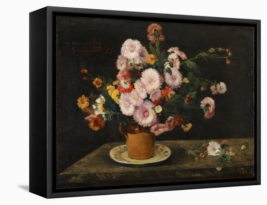 Bouquet of Asters, 1859-Gustave Courbet-Framed Stretched Canvas