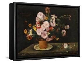 Bouquet of Asters, 1859-Gustave Courbet-Framed Stretched Canvas