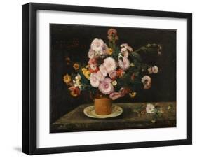 Bouquet of Asters, 1859-Gustave Courbet-Framed Giclee Print