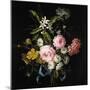 Bouquet of Chamomile, Roses, Orange Blossom and Carnations Tied with a Blue Ribbon-Jean-Baptiste Monnoyer-Mounted Giclee Print