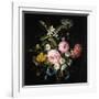 Bouquet of Chamomile, Roses, Orange Blossom and Carnations Tied with a Blue Ribbon-Jean-Baptiste Monnoyer-Framed Giclee Print