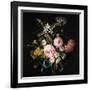 Bouquet of Chamomile, Roses, Orange Blossom and Carnations Tied with a Blue Ribbon-Jean-Baptiste Monnoyer-Framed Giclee Print